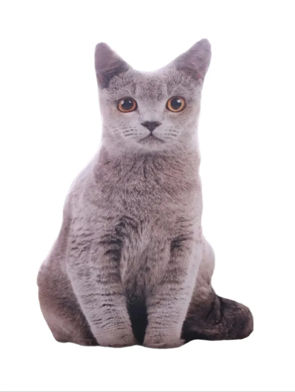 Novelty Realistic Cat Pillow – 14” Decorative Couch Plush For Cat Lovers